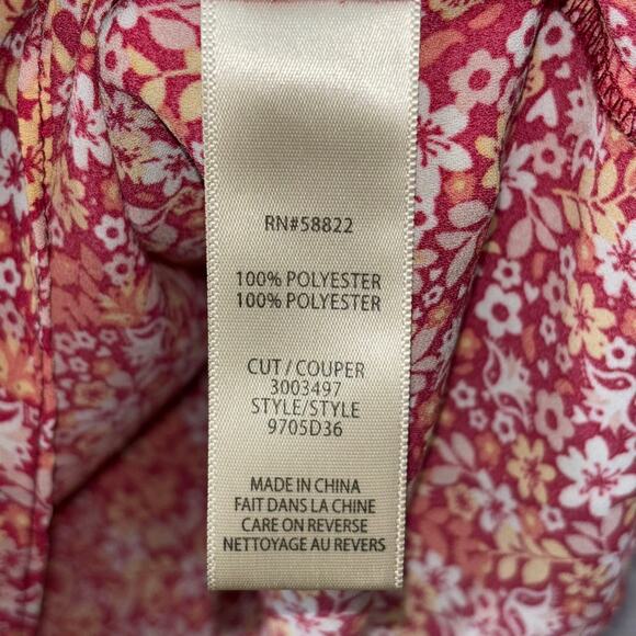 Max Studio Flowy Dainty Floral Print Flutter Sleeve Boho Top Small Soft Feminine - Picture 5 of 7